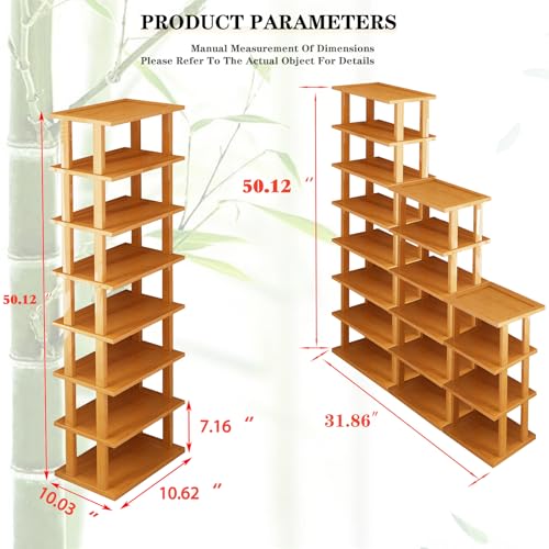 Vertical Shoe Rack,Tall Narrow Shoe Shelf Organizer Entryway Shoe - Image 3
