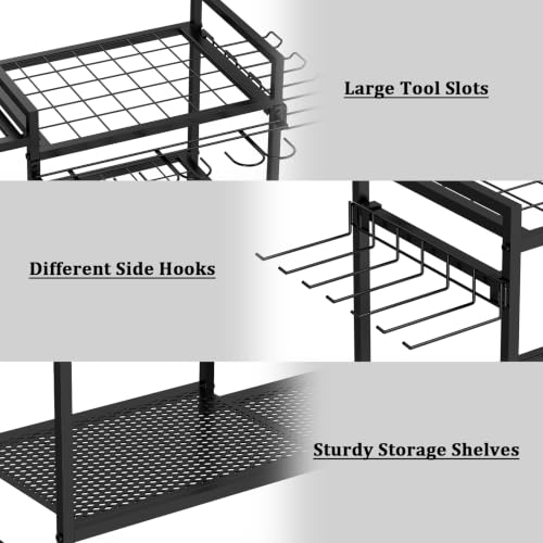 Garden Tool Organizer Garage Organizers and Storage 3 Tier - Image 7