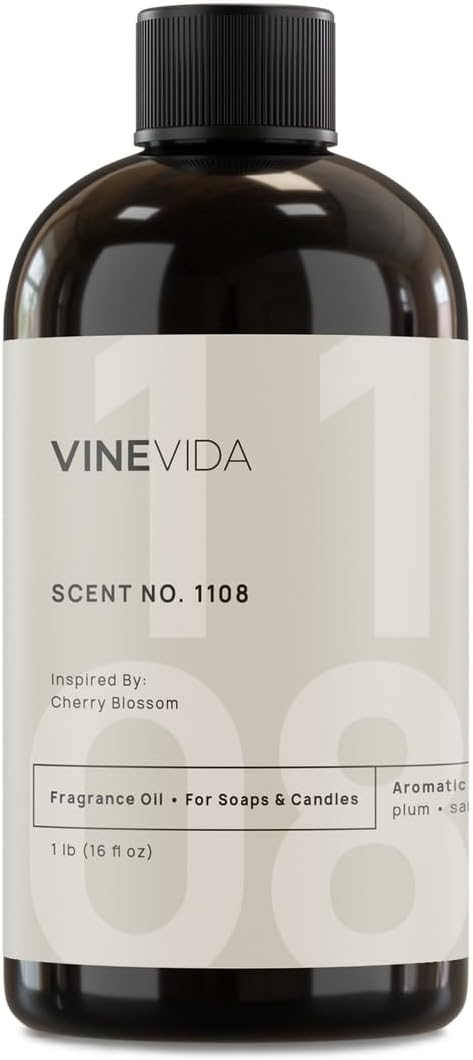 VINEVIDA [16oz] Cherry Blossom Fragrance Oil for Candle & Soap Making - Natural USA Made Candle Scents
