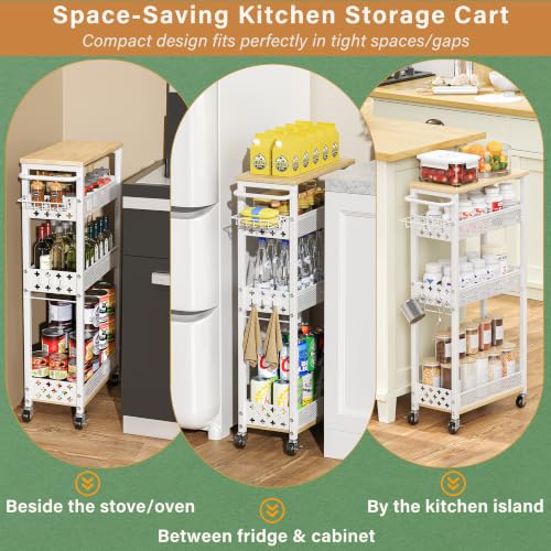 OKZEST Slim Laundry Room Organization Cart with Dete | All Products - Image 7