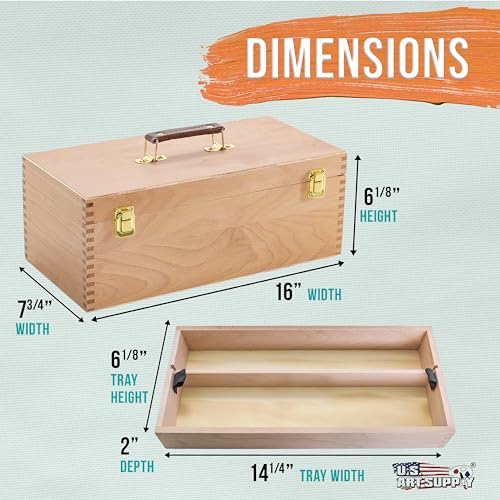 U.S. Art Supply Multi-Function Artist Supply Box with Locking - Image 3