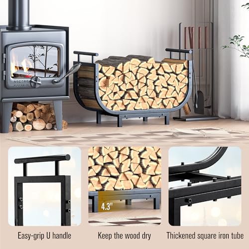 nalone 30 Inch Firewood Rack with Carrier Bag, Wood Rack - Image 5