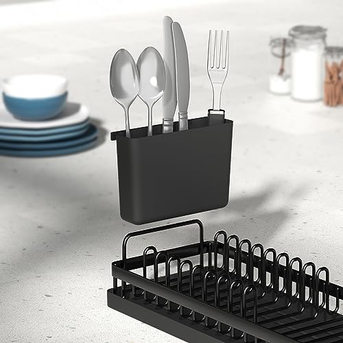 CHLORYARD Small Dish Drying Rack, Compact Sink Dish Drainer Plate - Image 6