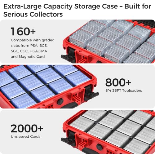 Baseball Card Storage Box, Extra Large Graded Card Case - Image 7