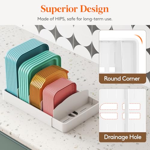 Lifewit Kitchen Cabinet Organizer for Food Contanier Lid with 9 - Image 7