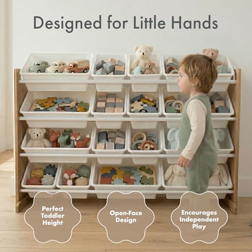 Humble Crew Kids Toy Organizer with 20 Bins, 4 Tier Storage - Image 3