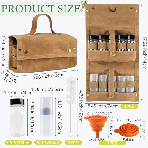 Portable Camping Spice Jars Organizer Kit with Storage Bag - Image 4