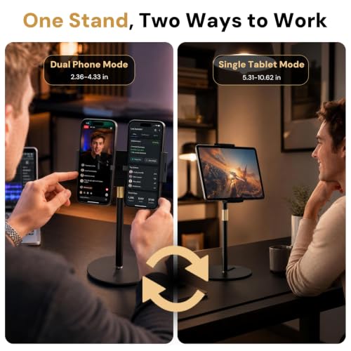 Tablet Stand for Desk, Height Adjustable 9.8-20" iPad Stand - Image 3