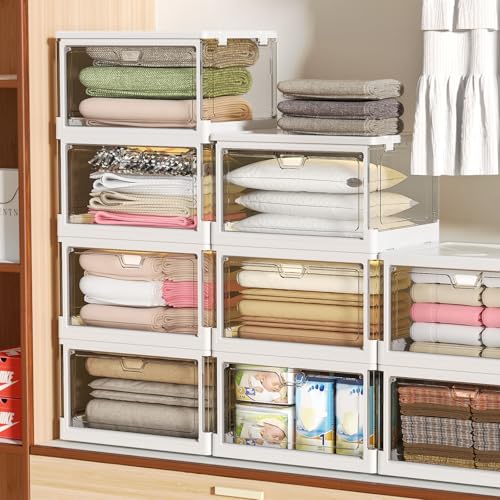 Kmiectse Clear Storage Bins with Lids 3 Pack 【Stackable & Sturdy】 - Image 3