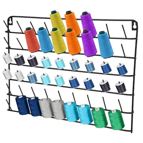 SIBAO 1 Pack Thread Holder Wall Mount - 54 Spools Wall - Image 2