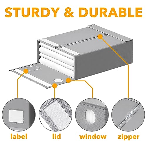 SpaceAid 4 Pack Bed Sheet Organizers and Storage - Image 7