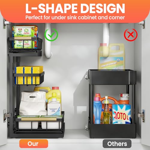 Under Sink Organizer and Storage for Bathroom and Ki | Pull Out Organi - Image 5