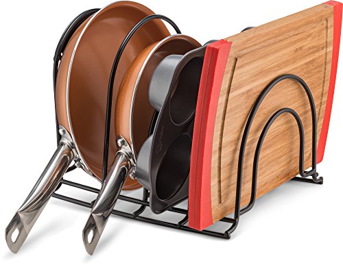Pan Organizer Rack - Kitchen Closet Storage for Pots, Pans - Image 3
