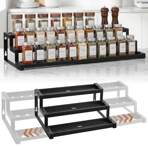 Expandable Spice Rack Organizer for Cabinet, Supports 17.6 - Image 2