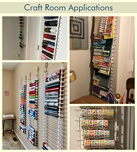 Vinyl Roll Holder, Craft Vinyl Hanging Organizer, Wooden Dowels - Image 5
