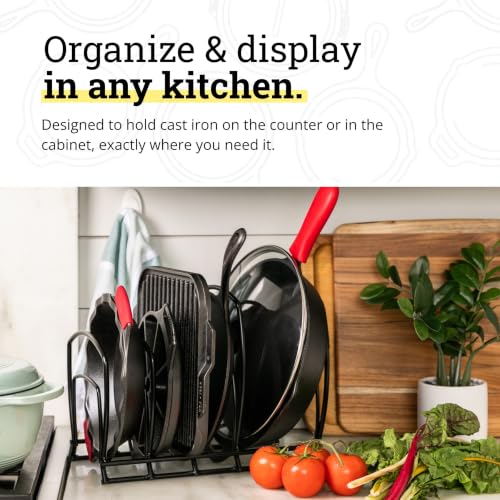 Lodge Cookware Organizer 5-Tier Storage Rack, Matte Black - Image 4