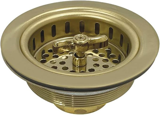 Kingston Brass K212PB Tacoma Kitchen Sink Basket Strainer, Polished Brass