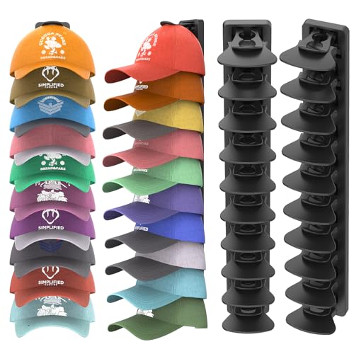 Hat Organizer for Baseball Caps Hold Up to 40 Hats, 2 Pack Hat - Image 2