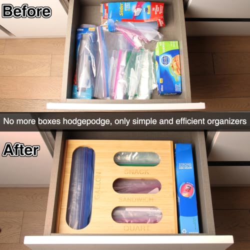 LOPASA Baggie Organizer for Drawer Compatible with Ziplock Bags - Image 3