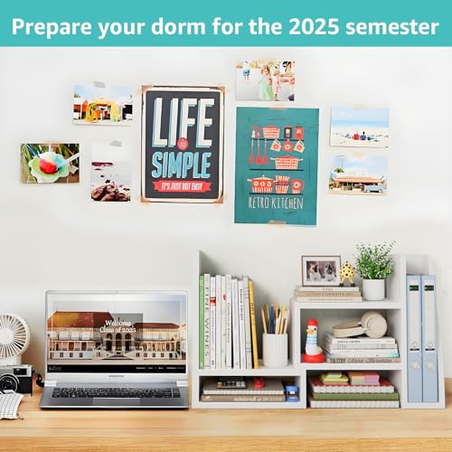 Desktop File Organizer Desk Organizer Shelf - White Office - Image 4