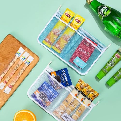 4PCS Refrigerator Door Organizer Set, Fridge Hanging Mesh Bag - Image 4