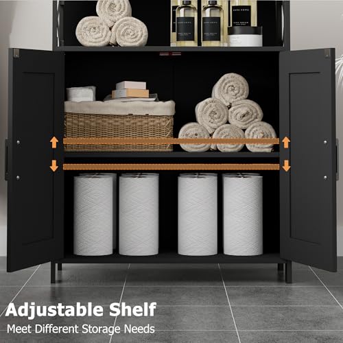 Homhedy Farmhouse Bathroom Storage Cabinet with Doors - Image 5