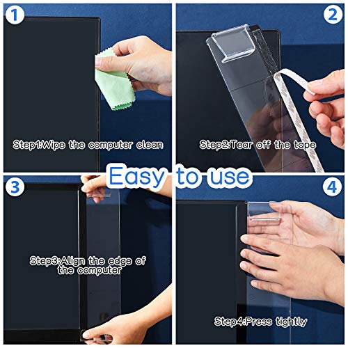 Zonon 2 Pcs Monitor Memo Board with Phone Holder, Clear Acrylic - Image 4