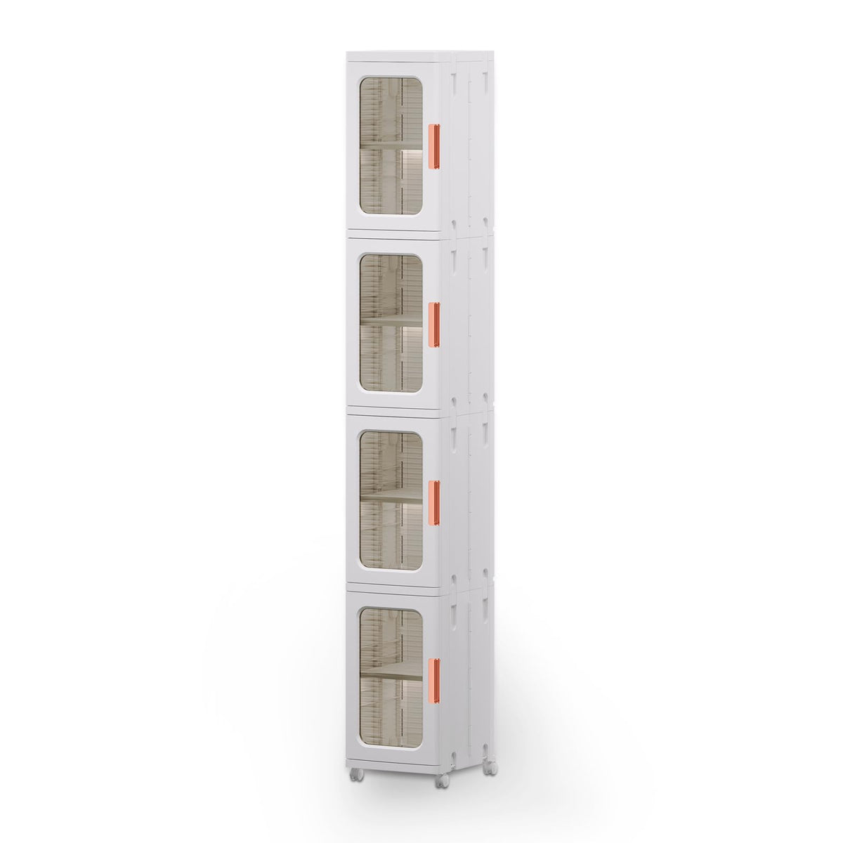 Narrow Storage Cabinet with Doors and Shelves Tall Skinny - Image 1
