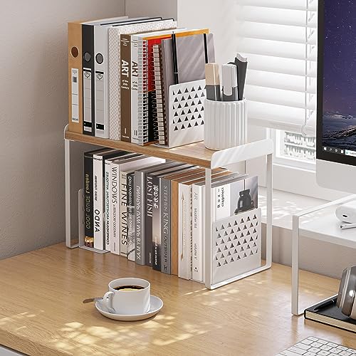 Mitus Stacking Wood Shelf Organizer, Counter Cabinet Storage Rack - Image 3