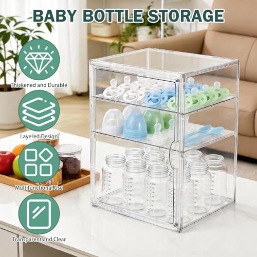 Baby Bottle Organizer, 3 Tiers Acrylic Bottle Storag | All Products - Image 7