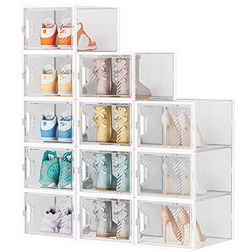 SIMPDIY XL Clear Shoe Storage Boxes, Stackable Shoe - Image 2