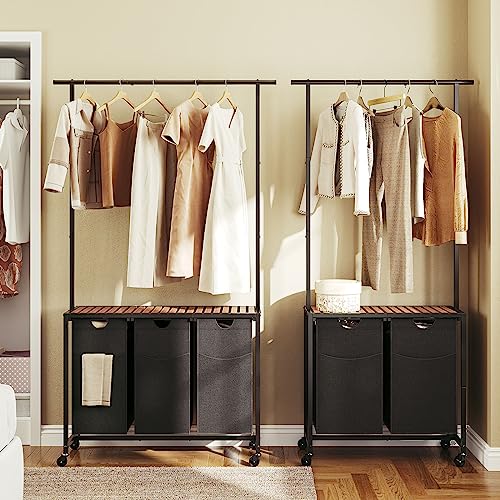 Laundry Sorter 3 Section, Rolling Laundry Hamper | Home Organization - Image 5