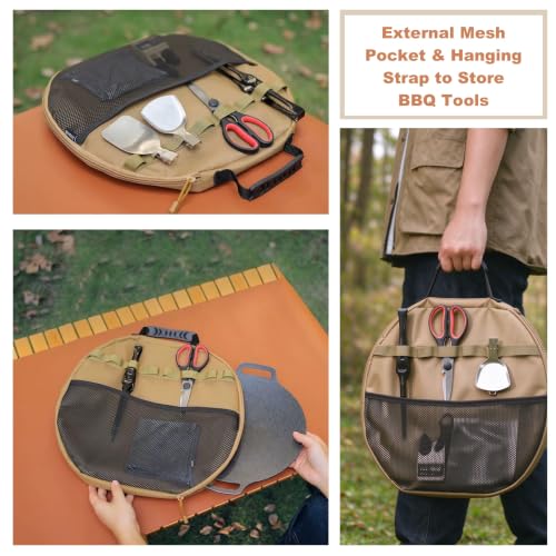 Round Baking Tray Storage Bag with Pocket & Tool Hanging Straps - Image 4
