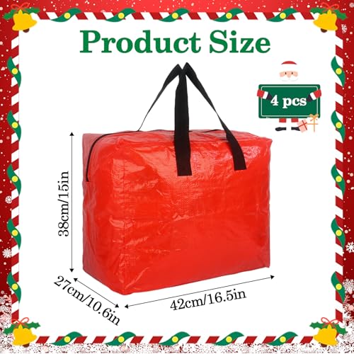 Klmnop 4 Pcs Christmas Ornament Storage Bags, Waterproof - Image 4