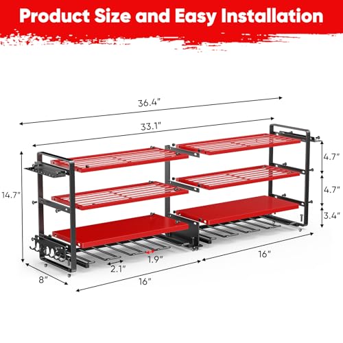 Upgrade Large power tool organizer Wall Mount,4 Layers - Image 3
