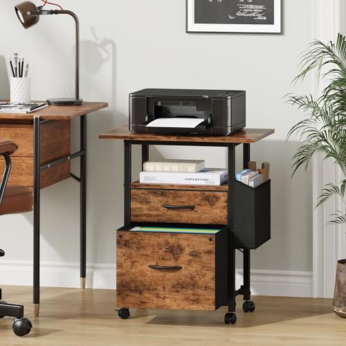 GYIIYUO 2 Drawer File Cabinet 24''W, Mobile Filing Cabinet - Image 3