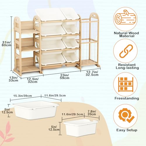 Wooden Toy Storage Organizer, Toy Organizers & Storage - Image 3