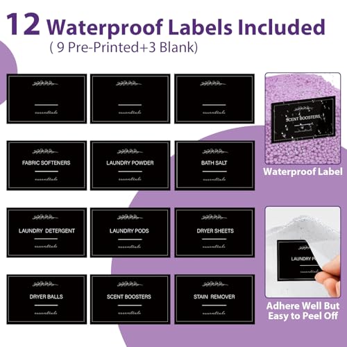 3+1 Pack Clear Laundry Pods Container & Dryer Sheet Holder - Image 7