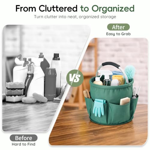 Cleaning Caddy with Handle,Cleaning Supplies Organizer Bucket - Image 7
