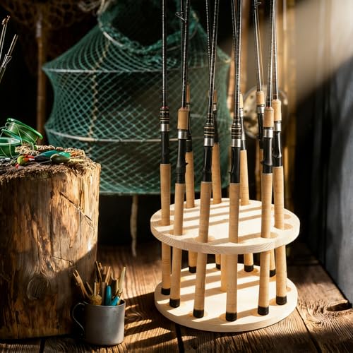 PH PandaHall Wooden Fishing Rod Holder, 12 Enlarged 38mm - Image 6