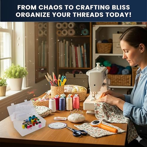 Threads Organizer Box | 42 Slots Thread Holders for Spools - Image 3