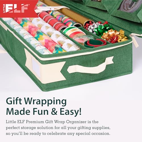 Little ELF Premium Wrapping Paper Storage Organizer, Easy - Image 8