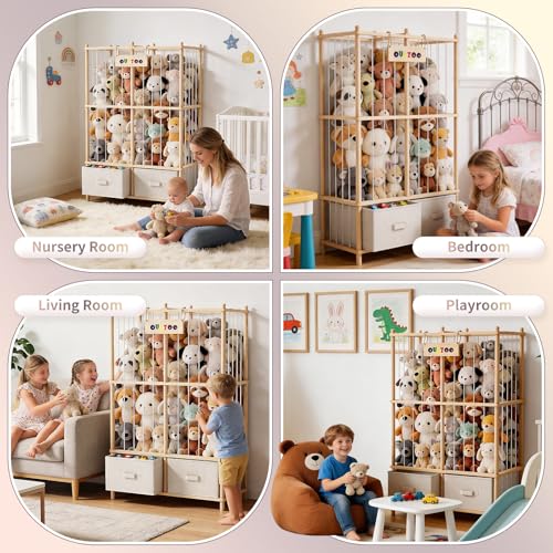 Extra Large Stuffed Animal Storage, Wooden Stuffed Animal - Image 8