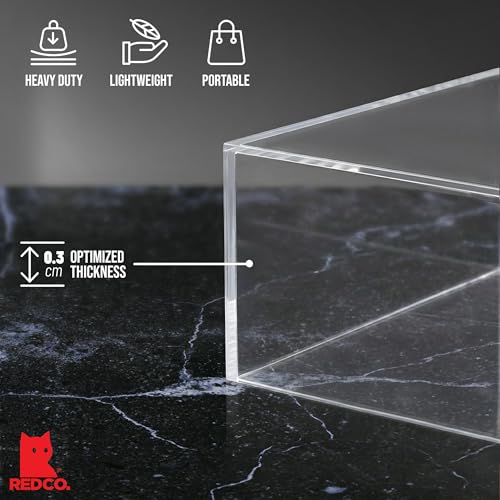 Red Co. Crystal Clear Small Acrylic Cubic Display Riser Stands - Image 4