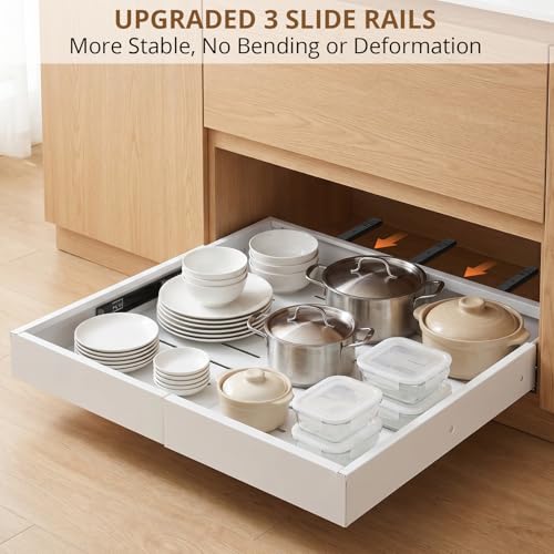 DOMNIU 2 Pack Pull Out Cabinet Organizers Width(12"-19") - Image 6
