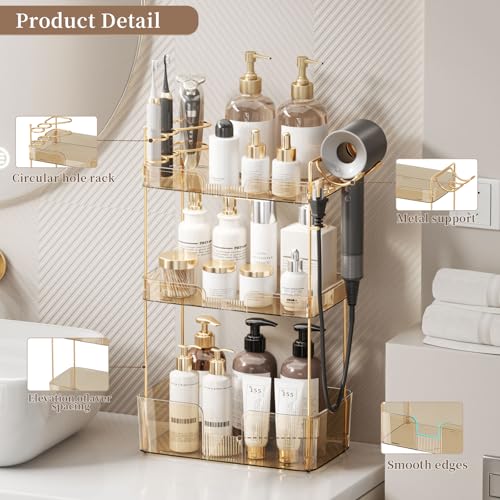 YCIA&DONE Luxury Bathroom Counter Organizer, Large Makeup - Image 3