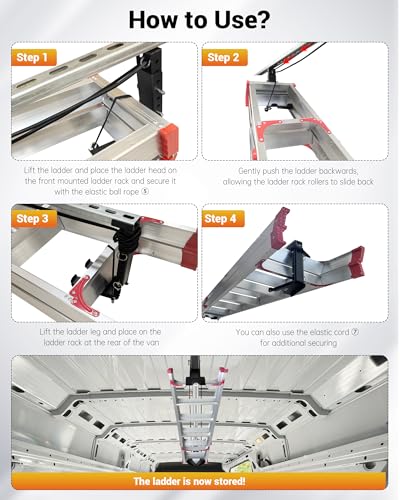 Van Interior Sliding Ladder Holder Storage System for Van - Image 7