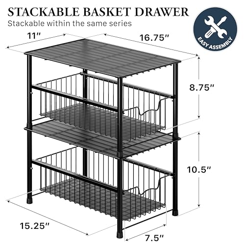 Simple Houseware Wired Stackable Under Sink Cabinet | All Products - Image 3
