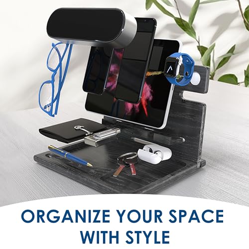 BarvA Two Phone Docking Station | Night Stand Desk Organizer | - Image 5