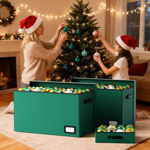 Christmas Ornament Storage Box, Ornament Organizer Storage - Image 3
